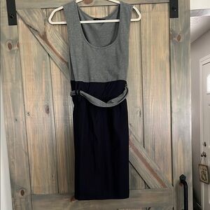 Tommy Hilfiger Grey and Navy Sleeveless Dress Size XL